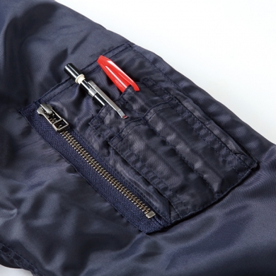 タイプMA-1 ジャケット(背面 反射プリント)左袖ポケット